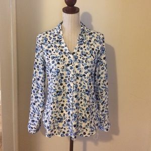 Pretty Blue Floral Express Blouse