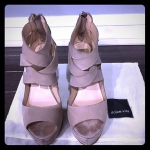 Dolce vita suede wedge sandals