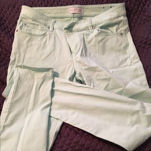 Express Mint skinny jeans