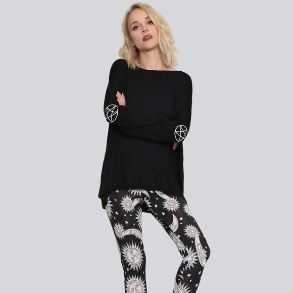 Gypsy warrior black witch dolman top