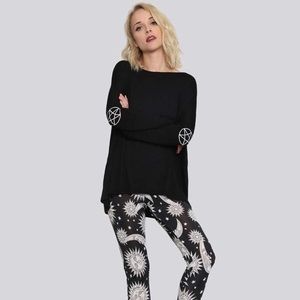 Gypsy warrior black witch dolman top