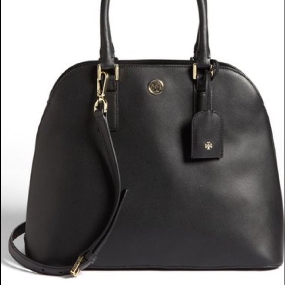Tory Burch Robinson black dome satchel RETAIL $550