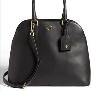 Tory Burch Robinson black dome satchel RETAIL $550