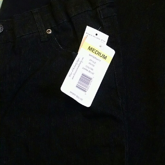 NEW Three Seasons Maternity jeans w/ belly panel - Picture 2 of 2