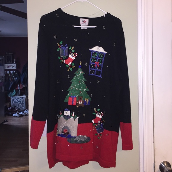Women's Ugly Christmas Sweater-RUNS BIG!!