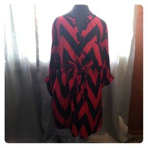 Red chevron tunic size 3x
