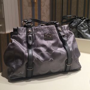 Silver Coach Tote