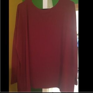 Maroon Piko Top Never worn