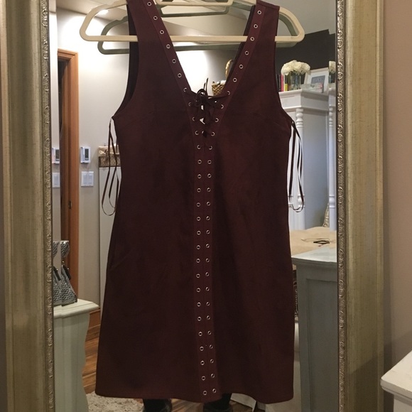 Missguided faux suede dress