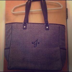 Thirty One Tote - Purple with Monogram 'J'