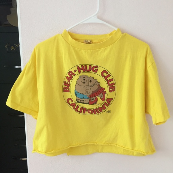 Oversized cropped bear tee