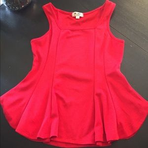 Red Peplum Top