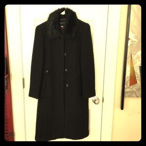 Moda International long black winter coat