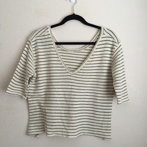 Zara stripped crop top