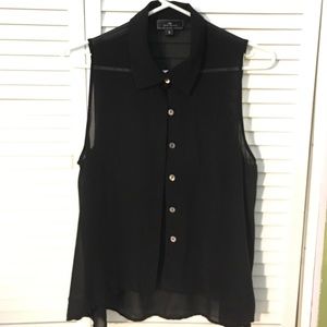 Sheer sleeveless blouse