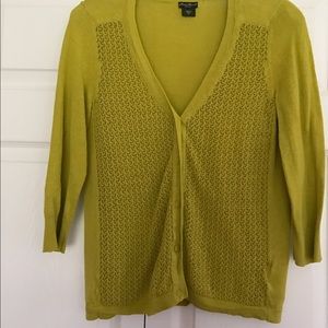 Button Down V-Neck Cardigan