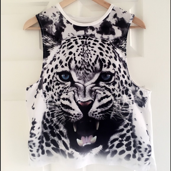 Express snow leopard tank top (XS)