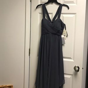 NWT Eliza J Charcoal Grey Long Dress