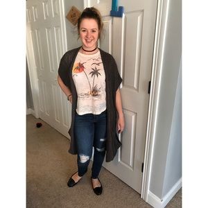 Free People Oversized Cardigan Vest