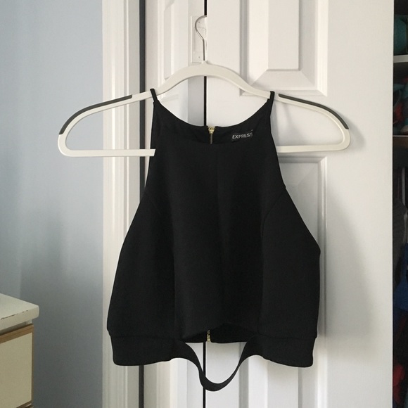 Express black crop top