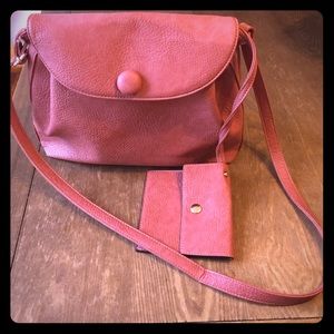 Pink crossbody bag