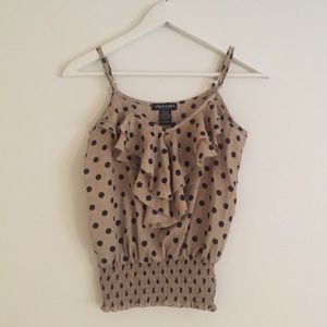 Silky dotted tank top