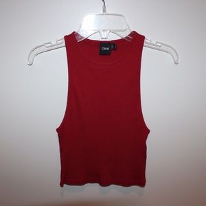 Red ASOS crop top