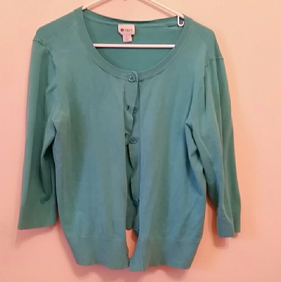 Teal 3/4 Sleeve Cardigan