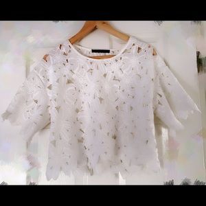 Signature8 Hollow Out Floral Top (S/M)