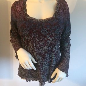 Purple Flowery Blouse