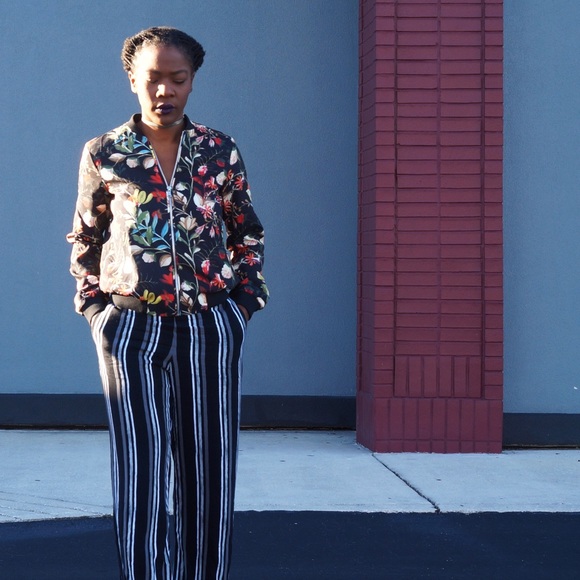 Floral Bomber Jacket