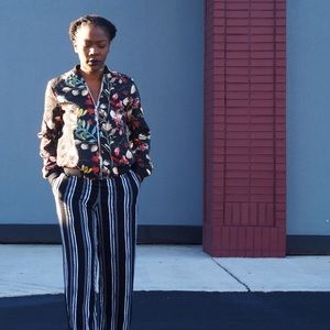 Floral Bomber Jacket