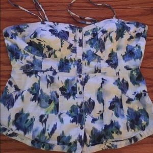 Blue floral tank