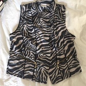 Zebra print vest