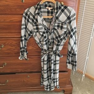 Trend right  plaid Shirt/dress SzS