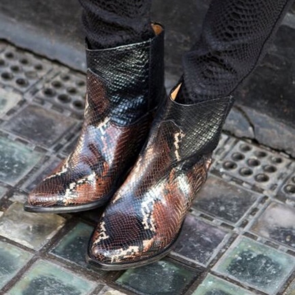 Zara Python print booties