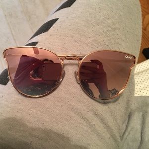 All my love Quay Rose gold pink sunglasses