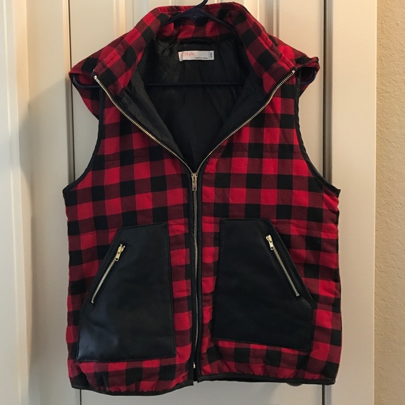 Never worn buffalo plaid vest