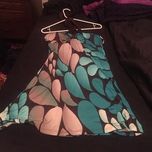 Brown and Teal Dress