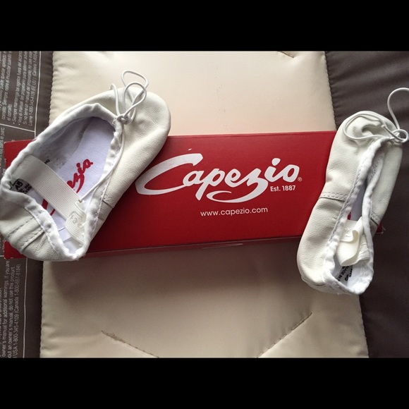 Capezio white ballet slippers