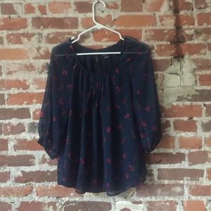 Forever 21 flower blouse