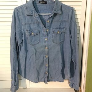 Denim button up
