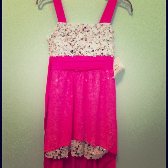 Girls silver sparkly dress