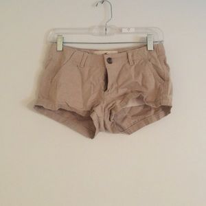 Hollister tan shorts