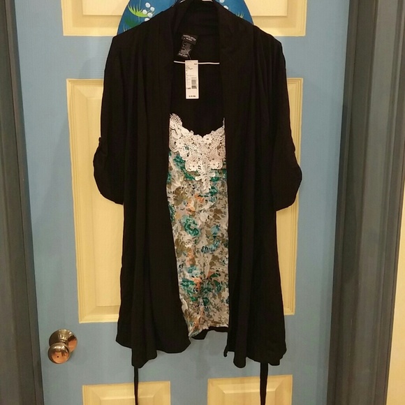 Two in one belted top