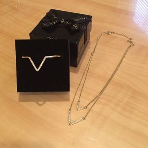 Victoria's Secret Dainty Necklace & Bangle Set