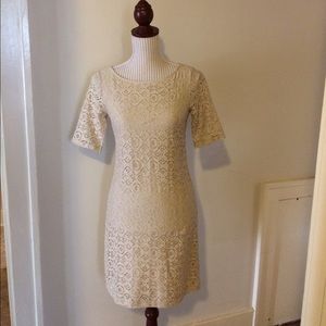 Banana Republic Lace Overlay Dress