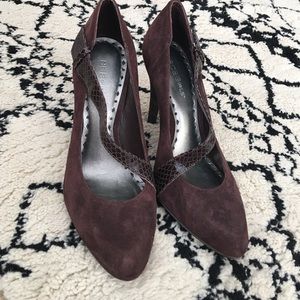 BCBG Girls Chocolate Suede Heels