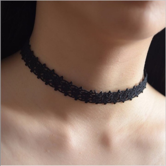 Hot! New! Black Crochet Choker