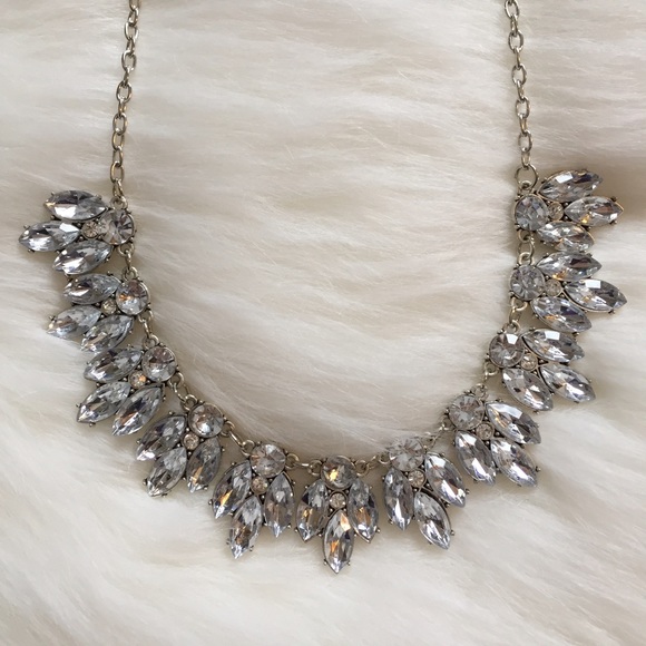 "Blair" Necklace || Crystal & Silver Statement - Picture 2 of 6